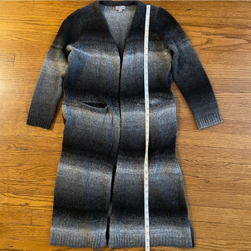 Joseph A Grey Gradient Knit Long Cardigan - Picture 3 of 8